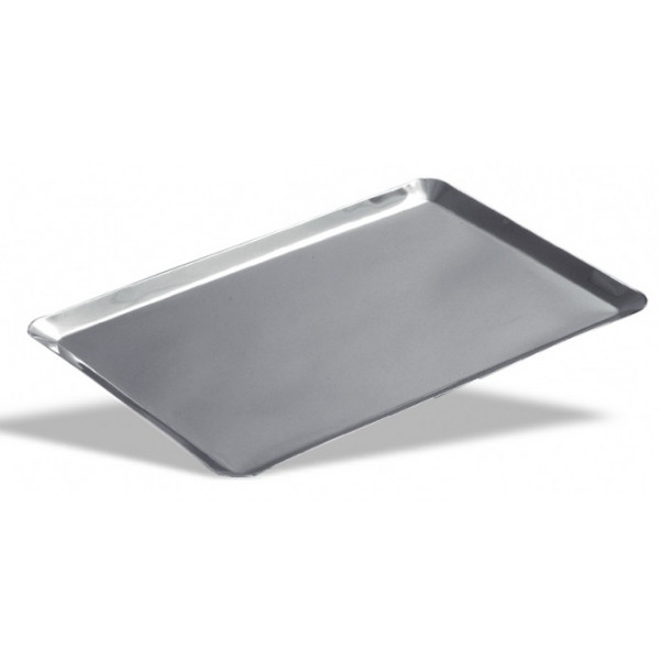 Stainless steel tray for pastries , thickness mm 0.7 Size cm. L 60 x P 20 x 1 h Model 647-060
