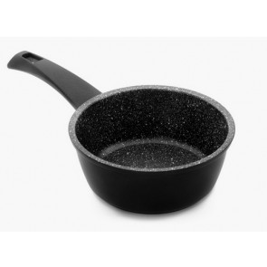 Single Handle Casserole with Lava Stone Inner Coating/Black PTFE Paint Outer/Bakelite Welded Handle Size ø cm. 16 Model PI8716IN
