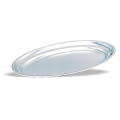 Stainless steel oval serving tray with rounded edge Dimensions cm. 50x31,2 Model 417-050