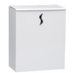 Wall mounted waste bin MDL white coated steel 10LT Model PURA 105061