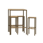 Outdoor Table+ 4 bar stools TESR Powder coated metal frame Model1697-VEC1  VARIOUS COLOURS