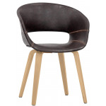 Indoor armchair TESR Beech plywood frame, synthetic leather covering Model 1587-YG101