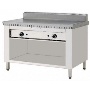 Gas piadina cooker PL Model CP8 on open compartment Iron Flat On stainless steel compartment per day Capacity 8 piadine