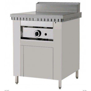 Gas piadina cooker on stainless steel compartment with doors PL Model CP4 On Compartment with doors Flat iron Capacity 4 piadine