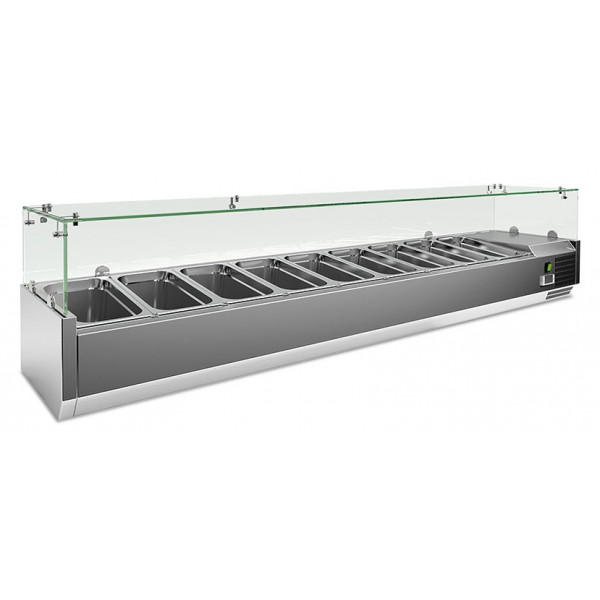 Refrigerated pizza display case stainless steel AISI 201 Model VRX2000380FG
