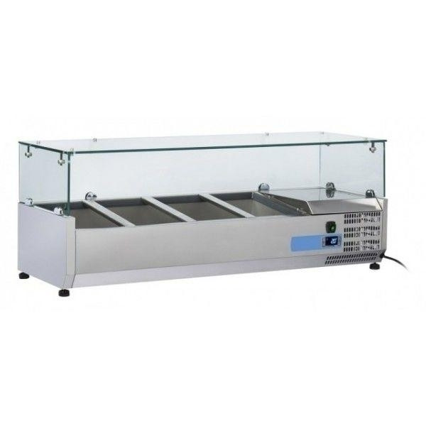 Refrigerated ingredients display case Model VRX12/38 stainless steel Compatible with containers 3 x GN1/3 + 1 x GN 1/2