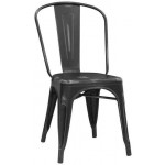 Stackable indoor chair TESR Powder coated metal frame Antique look Model 1100-M51