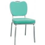 Stackable indoor chair TESR Chromed metal frame Synthetic leather seat and backrest Model 593-C2842