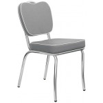Stackable indoor chair TESR Chromed metal frame Synthetic leather seat and backrest Model 593-C2842