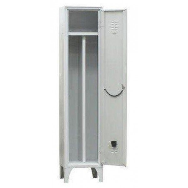 Changing room locker FAS Clean/Dirty partition made of steel sheet Thickness 6/10 N.1 Compartment N.1 Hinged door Top shelf Umbrella holder Card holder Model H040Q1801A