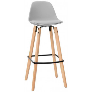 Indoor stool TESR Powder coated metal and wood frame, polypropylene shell, synthetic leather pad Model 1497-K31