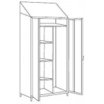 Brooms locker made of stainless steel 430 IXP n.2 hinged doors Model S5069602430