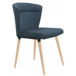 Indoor armchair TESR Metal and wood frame Seat and backrest in synthetic leather Model 1438-C50W