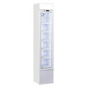 Refrigerated drinks display Model DC105 Self closing white door with double temperated glass