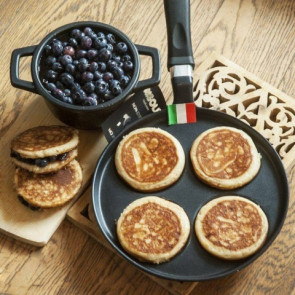 Induction Aluminum Pancake Pan with Bakelite Handle Size ø cm. 25x 2,5 h Model 240-125