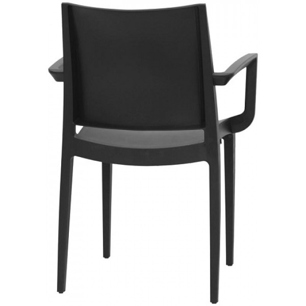 Stackable outdoor armchair TESR Polypropylene frame Black Model 1156-WAM BLACK