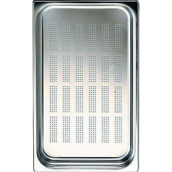 Perforated stainless steel gastronorm container 18/10 AISI 304 GN 1/3 Model BF1304000