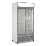 Ventilated refrigerated display 2 doors KLI Model CL801V2GCSLWHITE