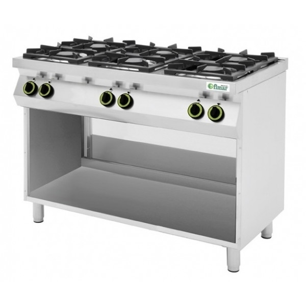 Gas range Natural gas Model CC76G 6 burners with open cabinet