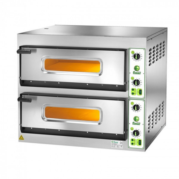 Electric pizza ovens Model FES6+6 MANUAL control panel 2 cooking chambers
