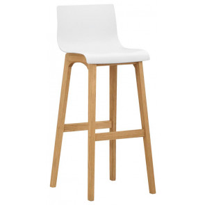Indoor stool TESR Oak wood frame, polypropylene shell Model 1627-EV36