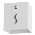 Interfold toilet tissue dispenser MDL white painted metal 250 sheets - Model PURA 105022