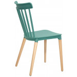 Indoor chair TESR Wood legs Polypropylene shell Model 1322-Z87