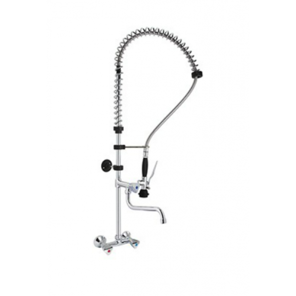 Two holes pre-rinse unit wall mounted - swinging spout in the middle of the tube MNL Model R0102010216