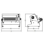 Pizza dough roller Model P-roll 420/1 Plus Roller dimension mm 320 Watts power 240 - Hp 0.33