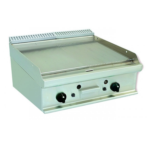 Countertop gas fry top CI Model RisFry035 2 Cooking zones 1/2 Smooth 1/2 Striped plate Power kW 10,8