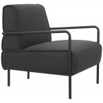 Indoor armchair TESR Powder coated metal frame, fabric or synthetic leather covering. Model 1520-S8V