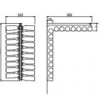 Neutral classic wine bottles display L-shaped design Bottles capacity 30 Model Plex Angolo/180