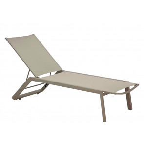 Sunbed TESR ​Powder coated aluminum frame with rear wheels, textilene covering Model 1554-A12