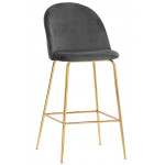 Indoor stool TESR Metal frame, gold effect, velvet covering. Model 1651-J01G
