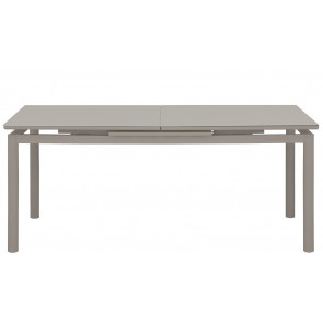 Indoor table TESR ​​Powder coated aluminum frame, top and extension in scratchproof tempered glass Model 1810-SD85