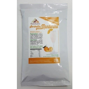 Powdered preparation already sweetened for SORBETS WITH TANGERINE FLAVOUR for slush machines Packs of gr.1250 in cartons of 12 bags Model 727