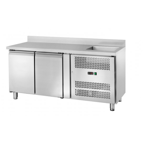 Ventilated refrigerated counter Model AK2202TNL GN 1/1 with sink