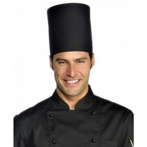 Chef hat Elite IC 65% Polyester 35% Black Model 075000K