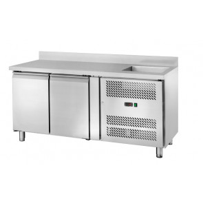 Ventilated refrigerated counter Model AK2202TNL GN 1/1 with sink