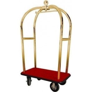 Luggage trolley and clothes rack Model PV2021O brass-plated steel tube