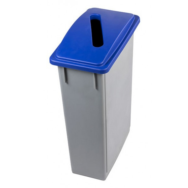 Waste bin for recycling OFFICE 90 Lid with blue slot MDL 90 L Model 102205