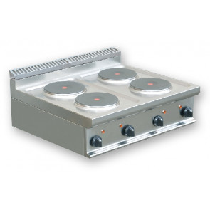 Electric range with 4 zones CI Model RisCu012 Round plates Cooking power kW 10,4