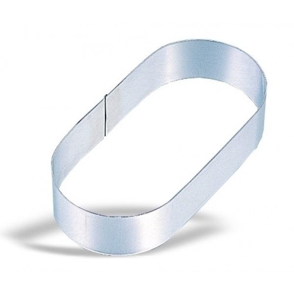 Oval in stainless steel size ø cm. 25x4,5h Model 642-025