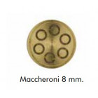 Trafila opzionale Maccheroni 8 mm Omra per torchietti pasta manuali