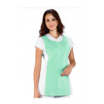 Lady Papeete apron 100% Cotton White and green Model 013049