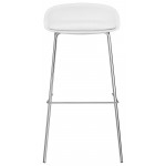 Indoor stool TESR Chromed metal frame, polypropylene seat, synthetic leather pad. Model 1630-EV23