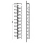 Neutral classic wine bottles display Double vertical design Bottles capacity 92 Transparent Model Plex240DOUBLE