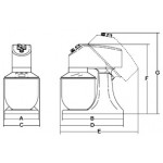 Planetary mixer Model PLUTONE 7 PLUS Lifting head Stainless steel accessories and enhanced engine
