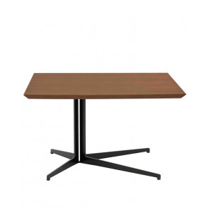 Indoor table TESR Powder coated metal frame, walnut veneered MDF top. Model 1611-TOP4