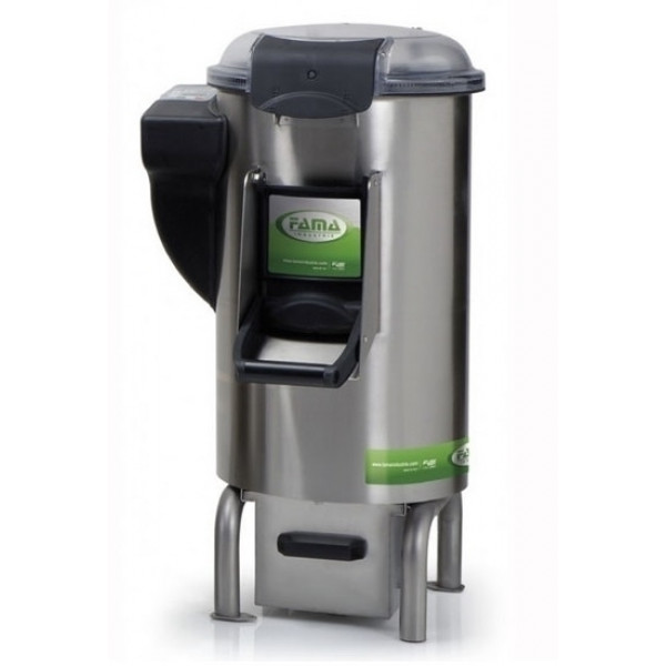 Potato peeler Model FP103 with waste filter drawer Three-phase Loading capacity 18 Kg Hourly production Kg 500